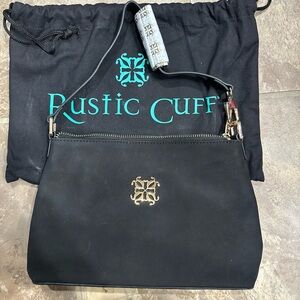 New Black Rust cuff purse with dust bag